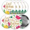 Big Dot of Happiness Last Luau - 3 inch Tropical Bachelorette Party and Bridal Shower Badge - Pinback Buttons - Set of 8